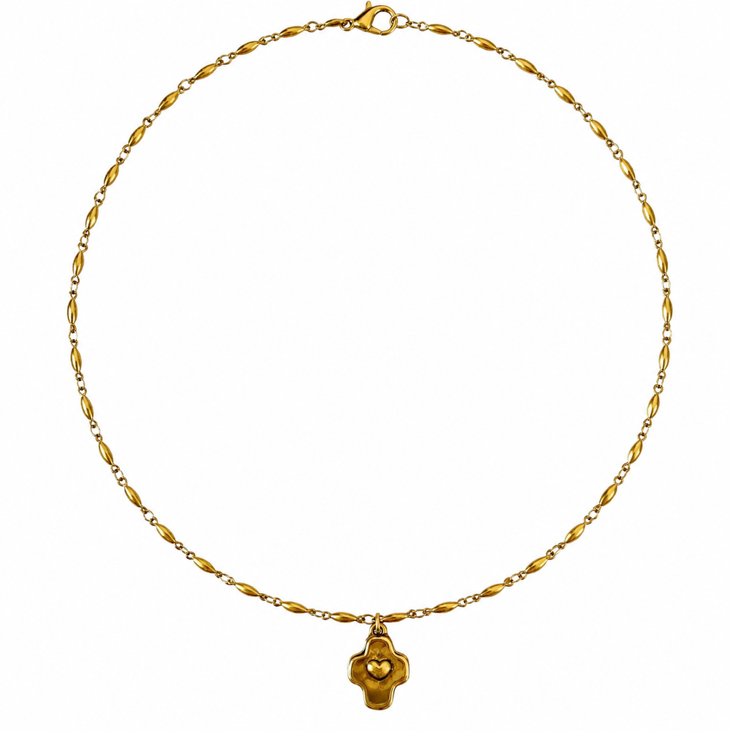 Sacred Heart Cross Necklace