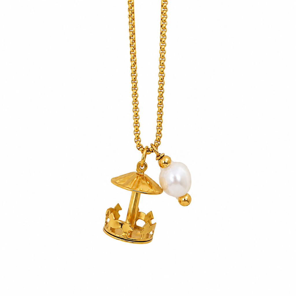 Whimsical Carousel Charm Necklace