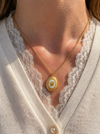 Floral Heirloom Locket Necklace