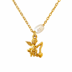 Cupid Pearl Charm Necklace