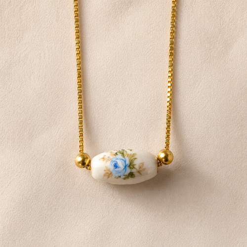 Blue Belle Porcelain Necklace
