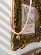 Blushing Heart Beaded Necklace