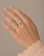 Petite Rose Guilloché Ring