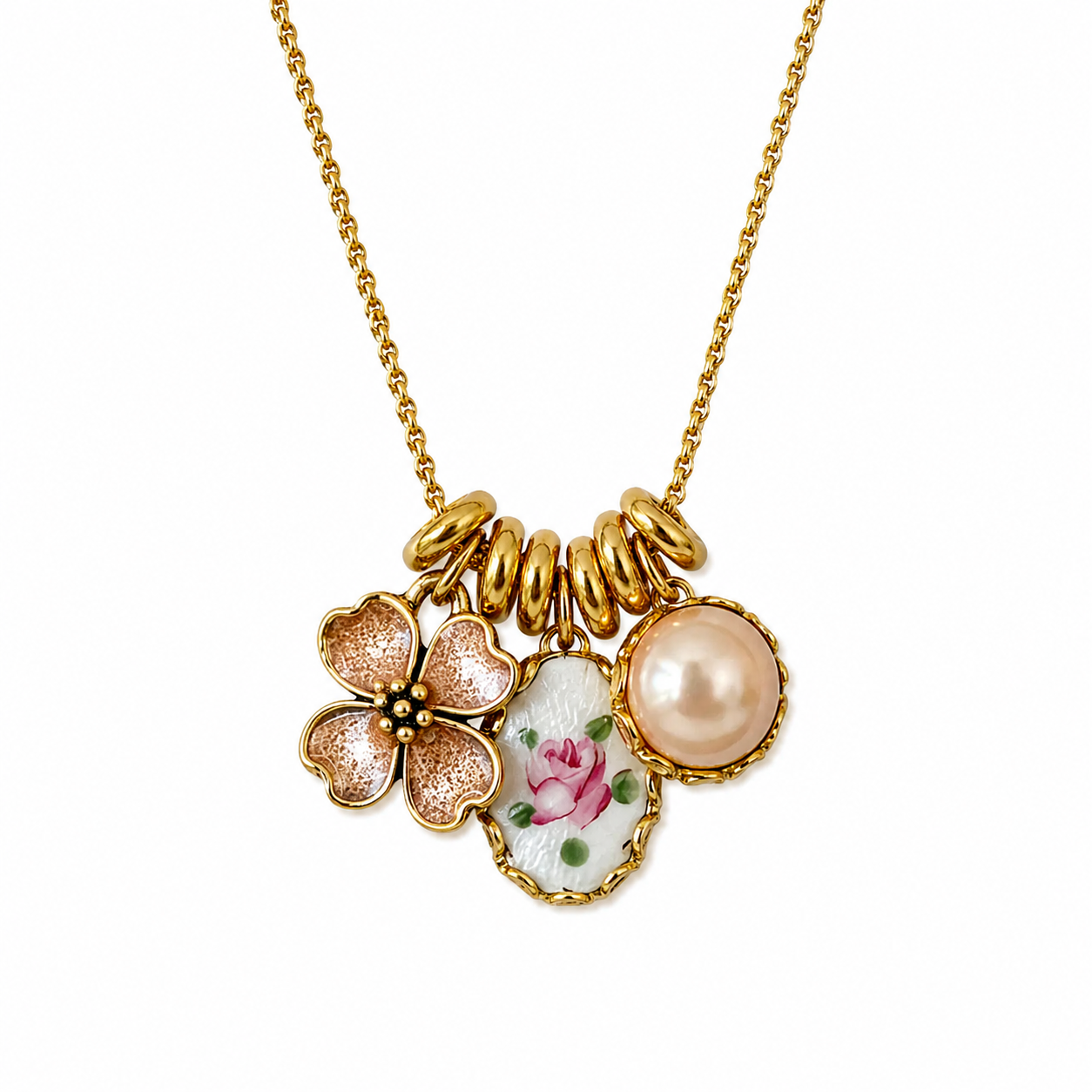 Rosé Garden Charm Necklace
