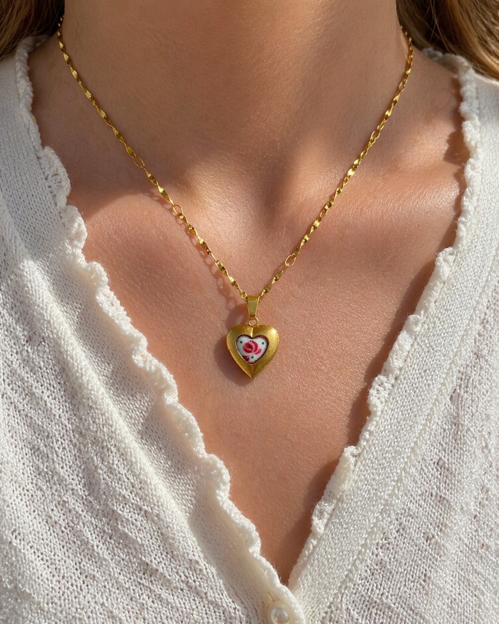 Maison Rose Heart Necklace