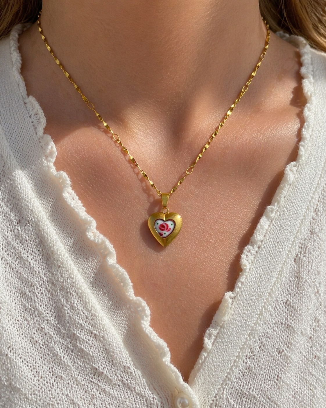 Maison Rose Heart Necklace