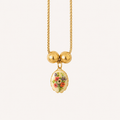 Petite Fleur Cameo Necklace