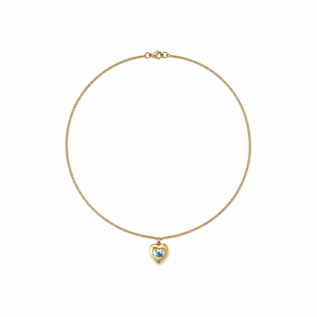 Bluebell Heart Locket Necklace