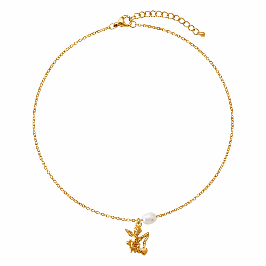 Cupid Pearl Charm Necklace