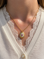 Floral Heirloom Locket Necklace