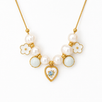 Fleur de Lait Heart Necklace