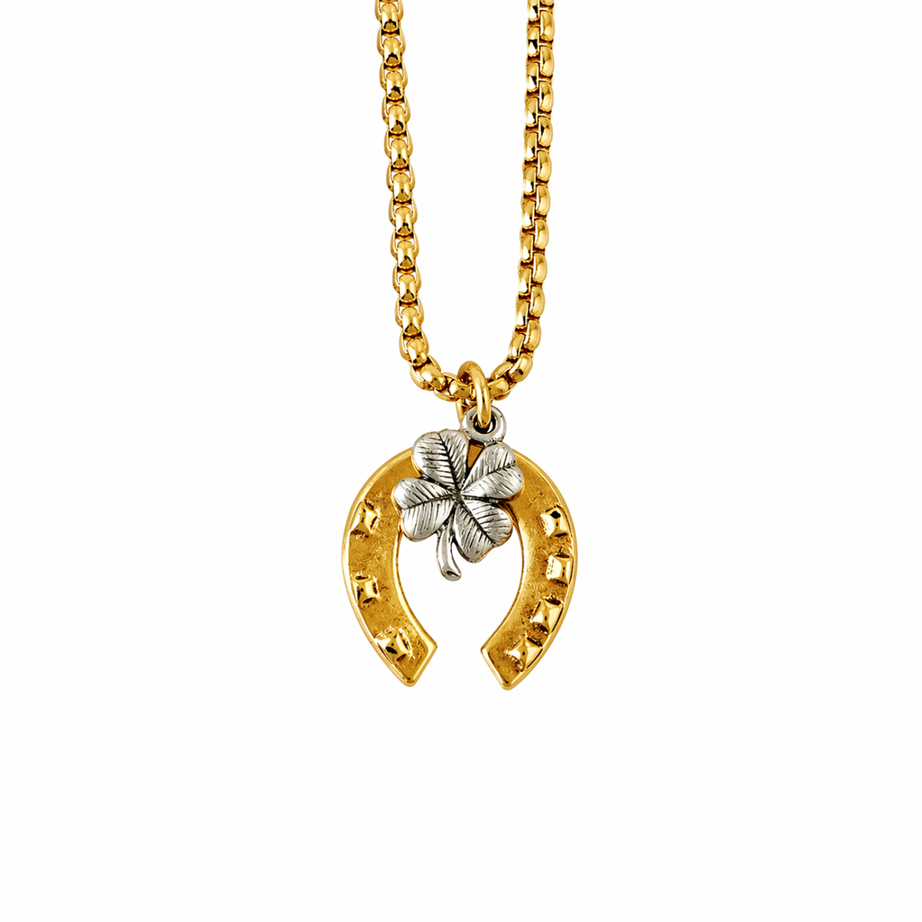 Lucky Clover Horseshoe Necklace