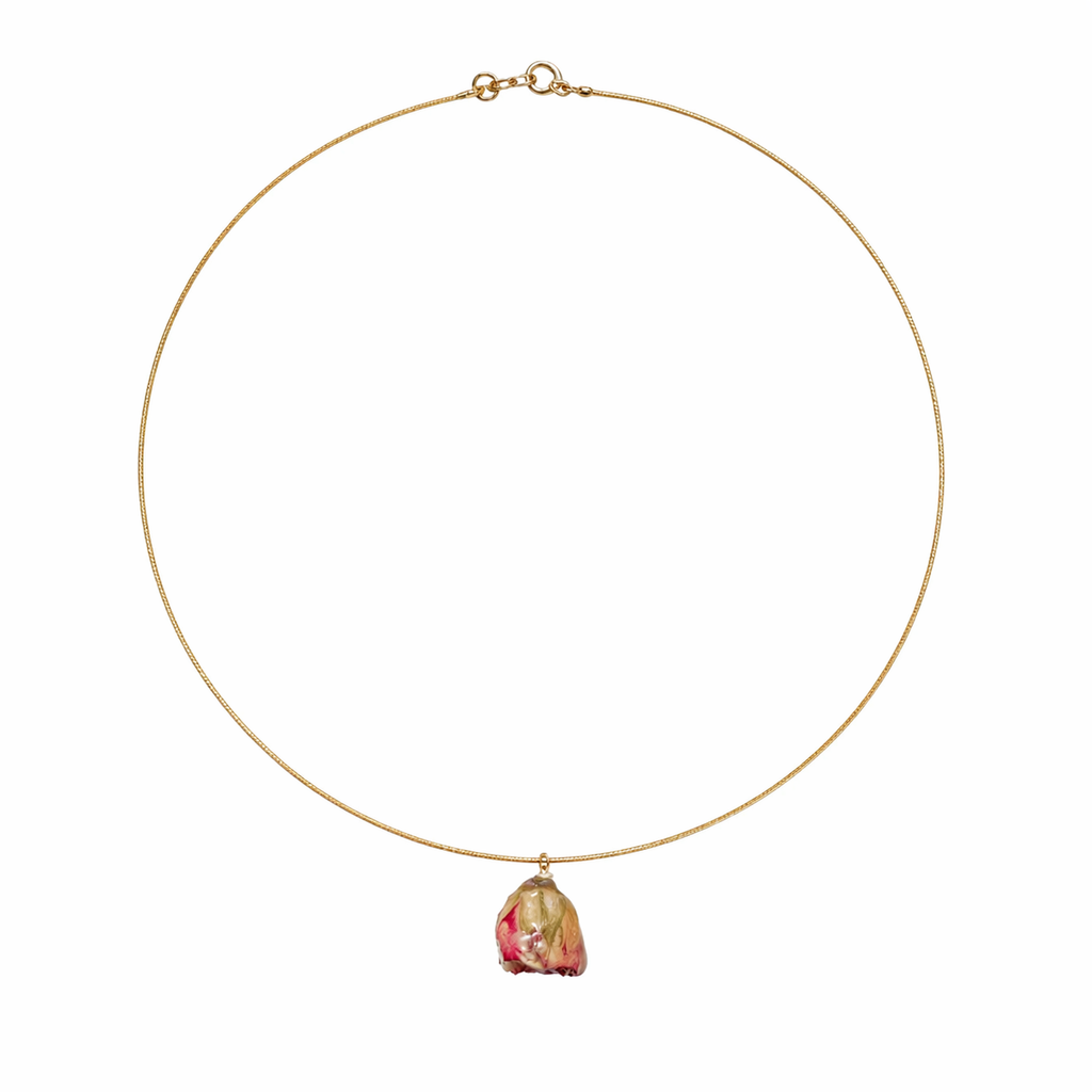 Rosalie Pressed Rose Necklace
