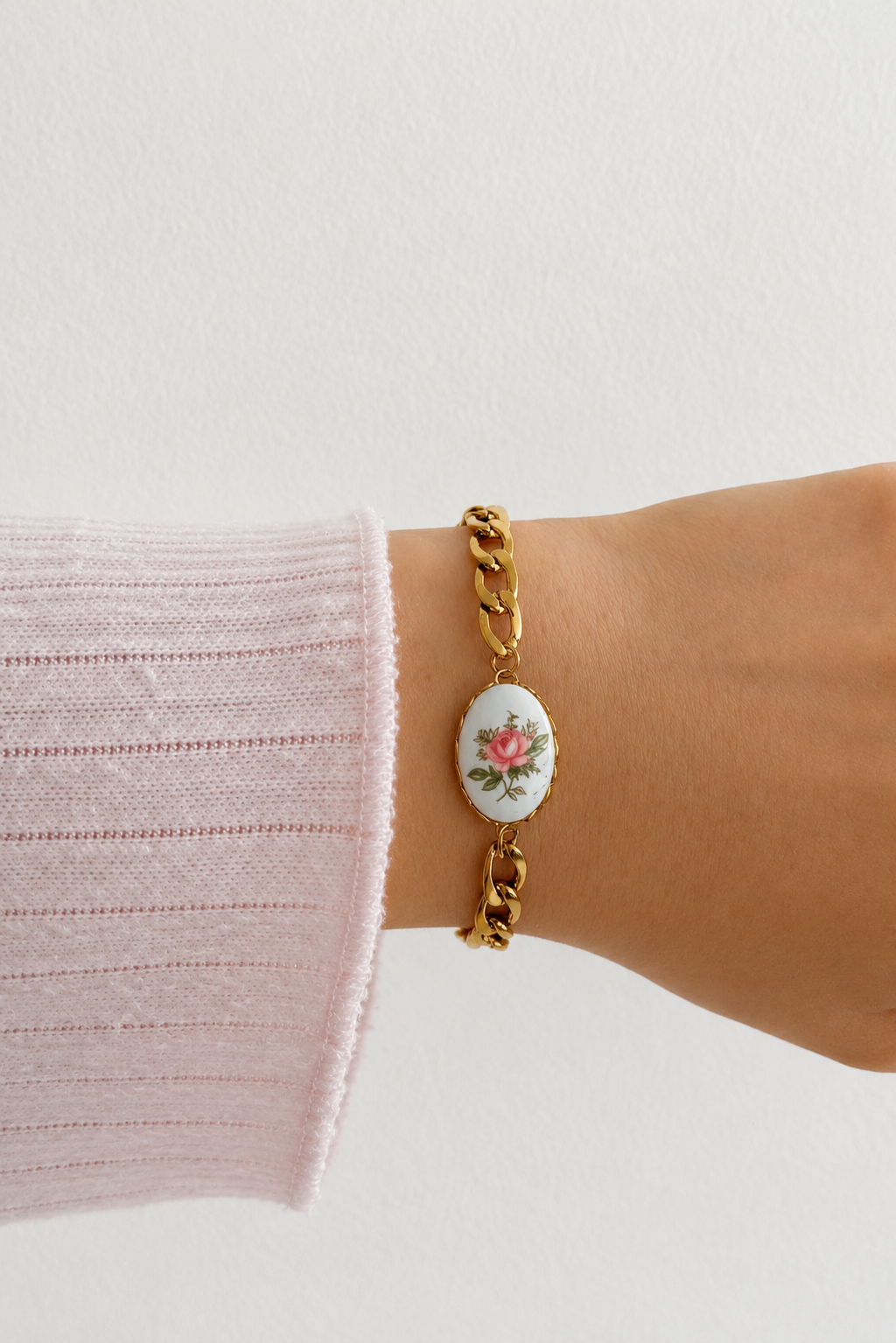 Rose en Porcelaine Bracelet