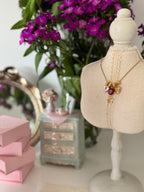 Ruby Heart Heirloom Charm Necklace