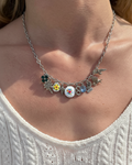 Forget-Me-Not Garden Charm Necklace