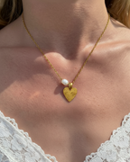Solea Vintage Heart & Pearl Necklace