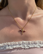 Blush Ember Dragonfly Necklace