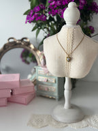 Lavender Bloom Heart Necklace