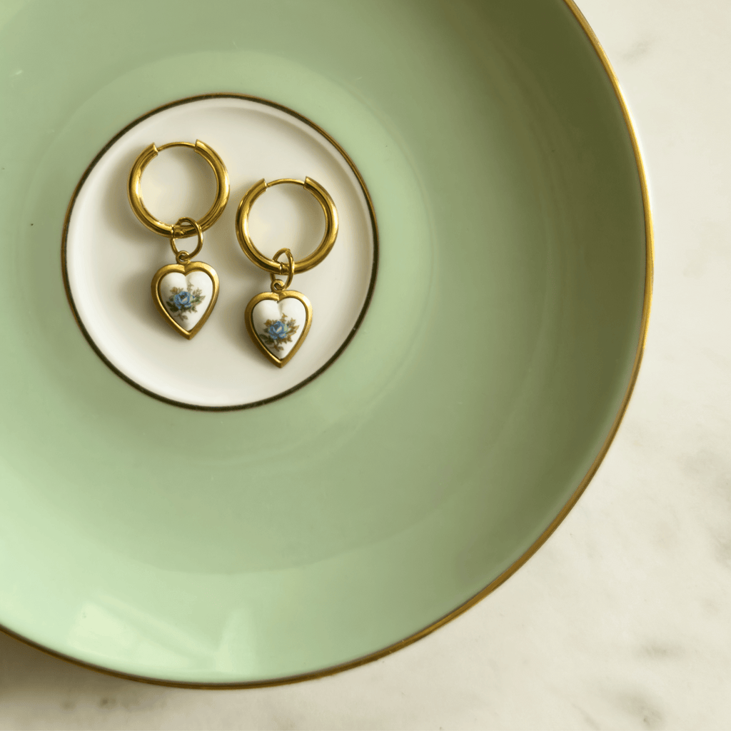 Emily Earrings with heart charm