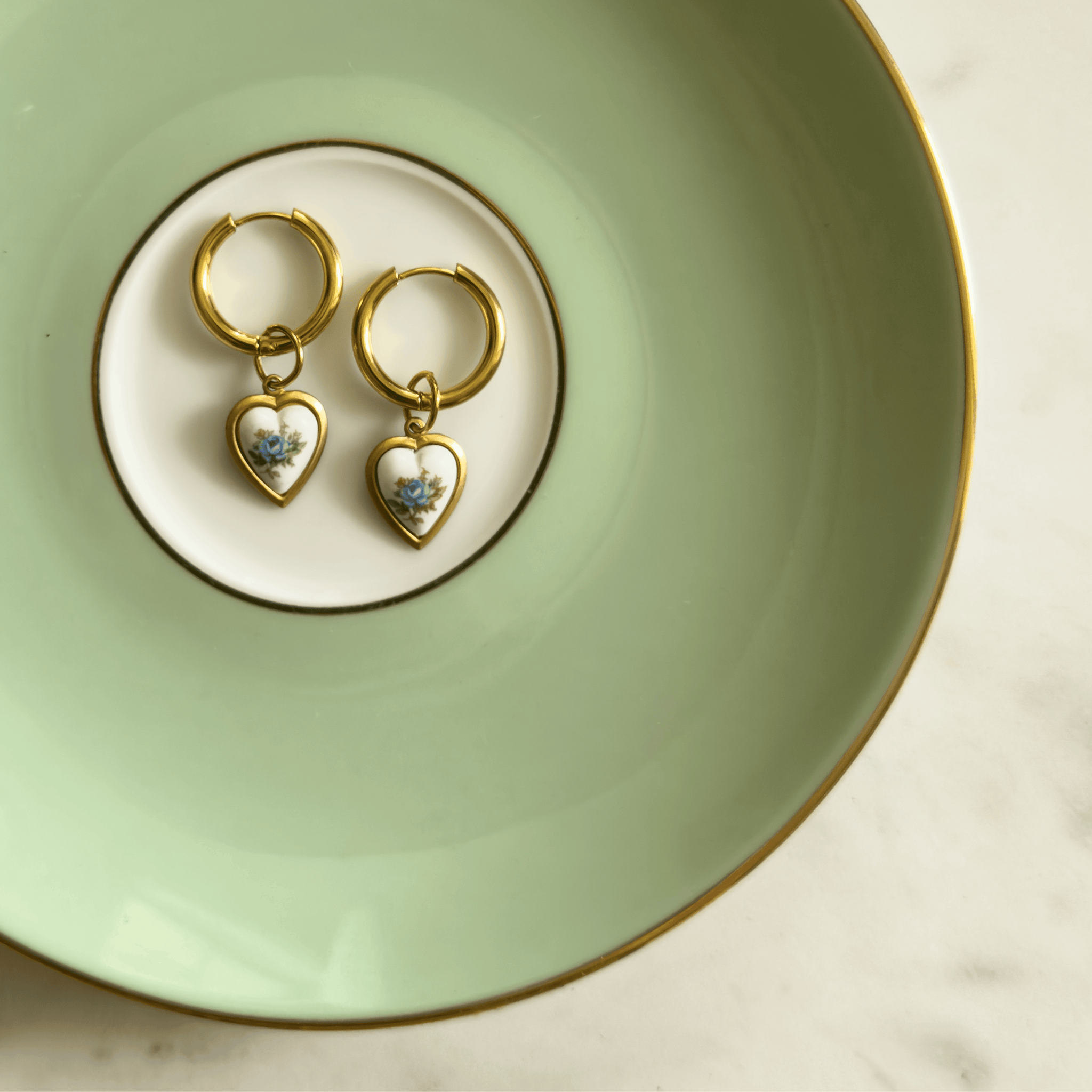 Emily Earrings with heart charm