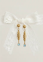 Ornate Gem Drop Earrings