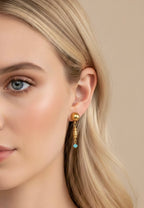 Ornate Gem Drop Earrings