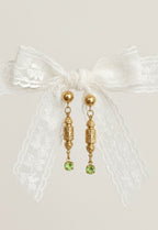 Ornate Gem Drop Earrings