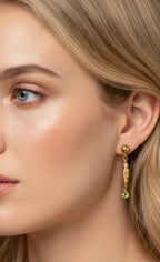 Ornate Gem Drop Earrings