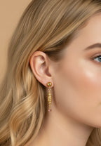 Ornate Gem Drop Earrings