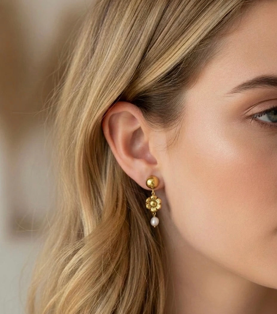 Pearl Blossom Studs