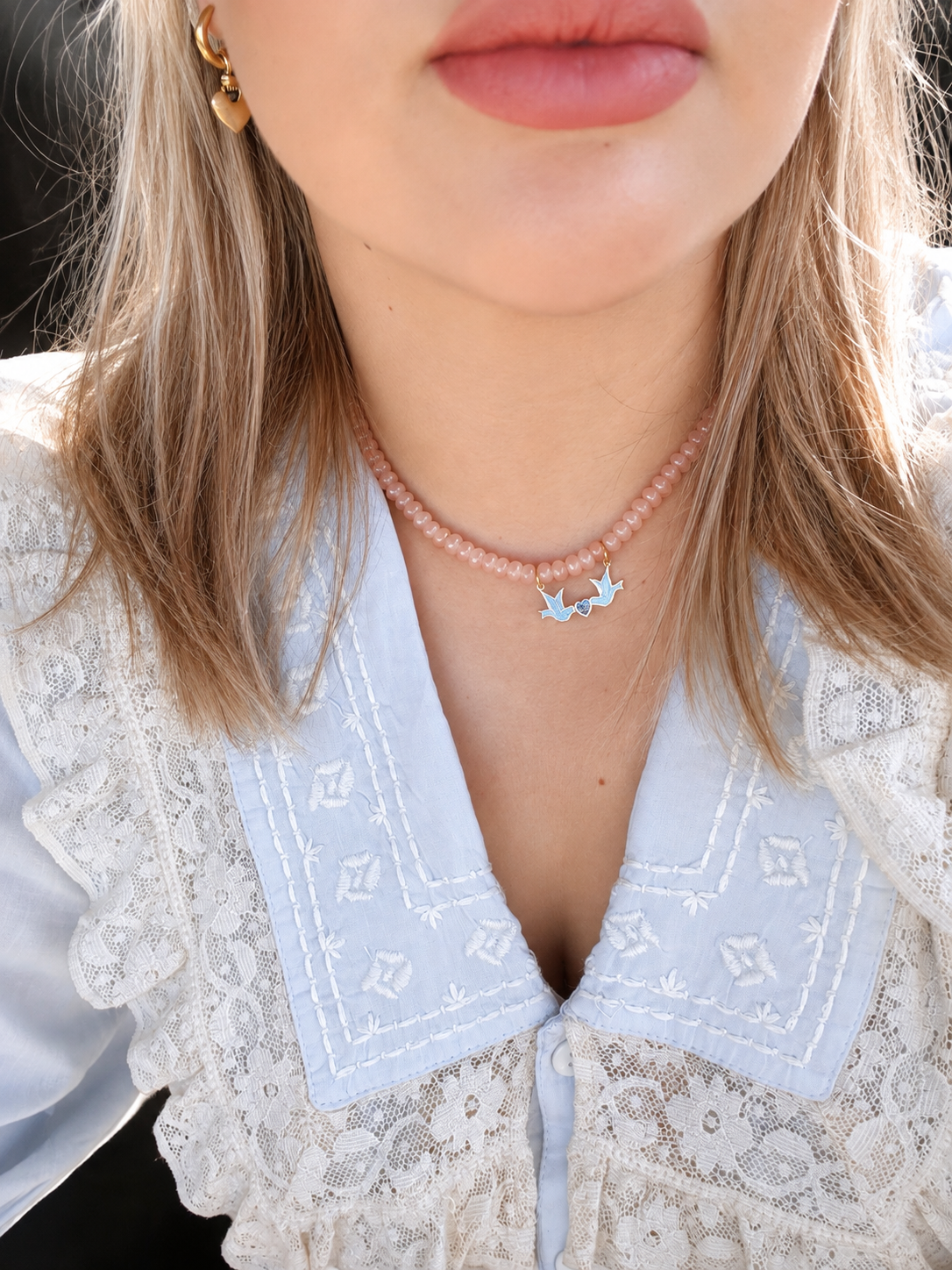 Les Petits Oiseaux Beaded Necklace