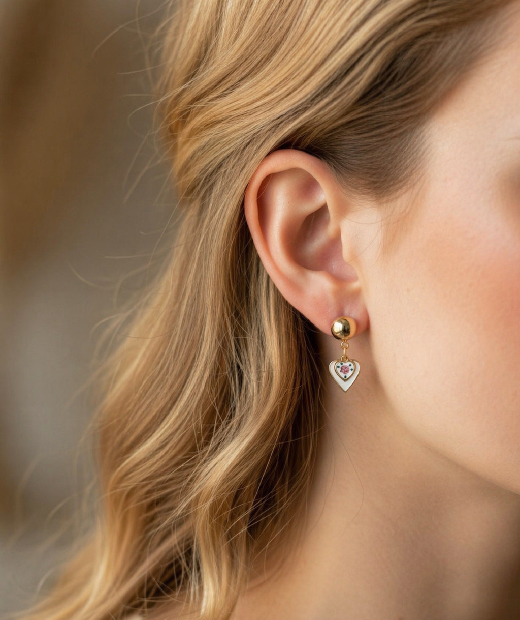 Cœur de Porcelaine Earrings