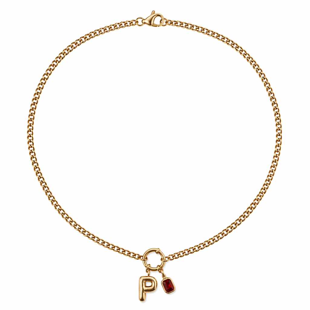 Signature Initial & Birthstone Necklace