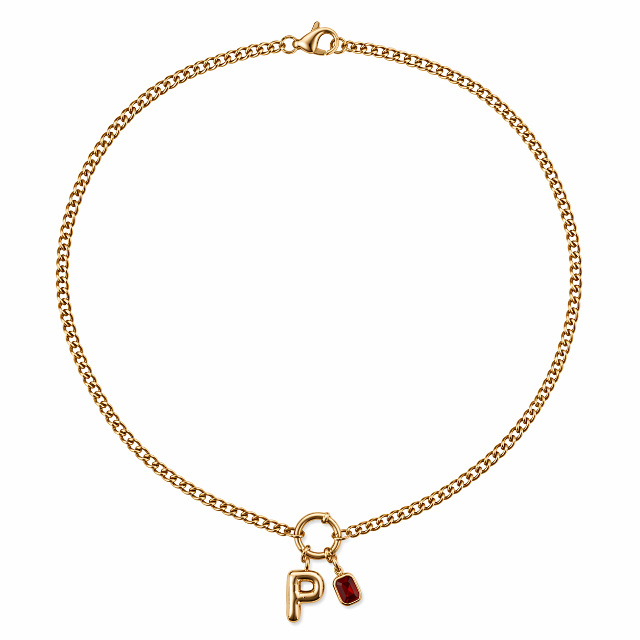 Signature Initial & Birthstone Necklace