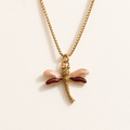 Blush Ember Dragonfly Necklace