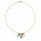 Blue Bloom Heirloom Charm Necklace