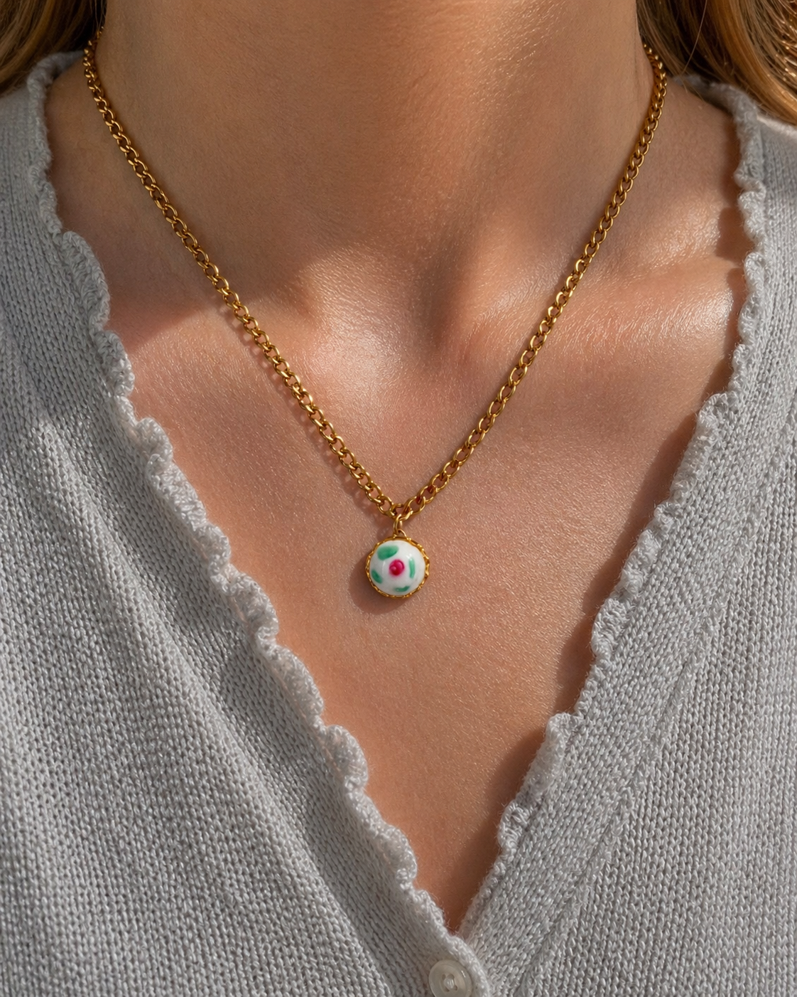 Fleur Confetti Charm Necklace