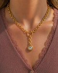 Golden Heirloom Drop Chain Necklace