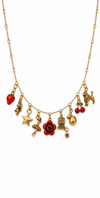 Fraise & Poupée Charm Necklace