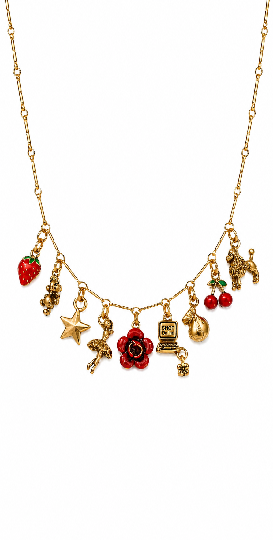 Fraise & Poupée Charm Necklace
