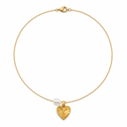 Solea Vintage Heart & Pearl Necklace