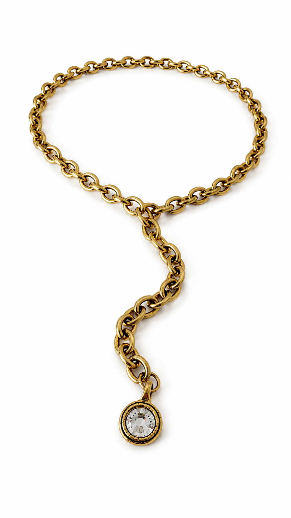 Golden Heirloom Drop Chain Necklace