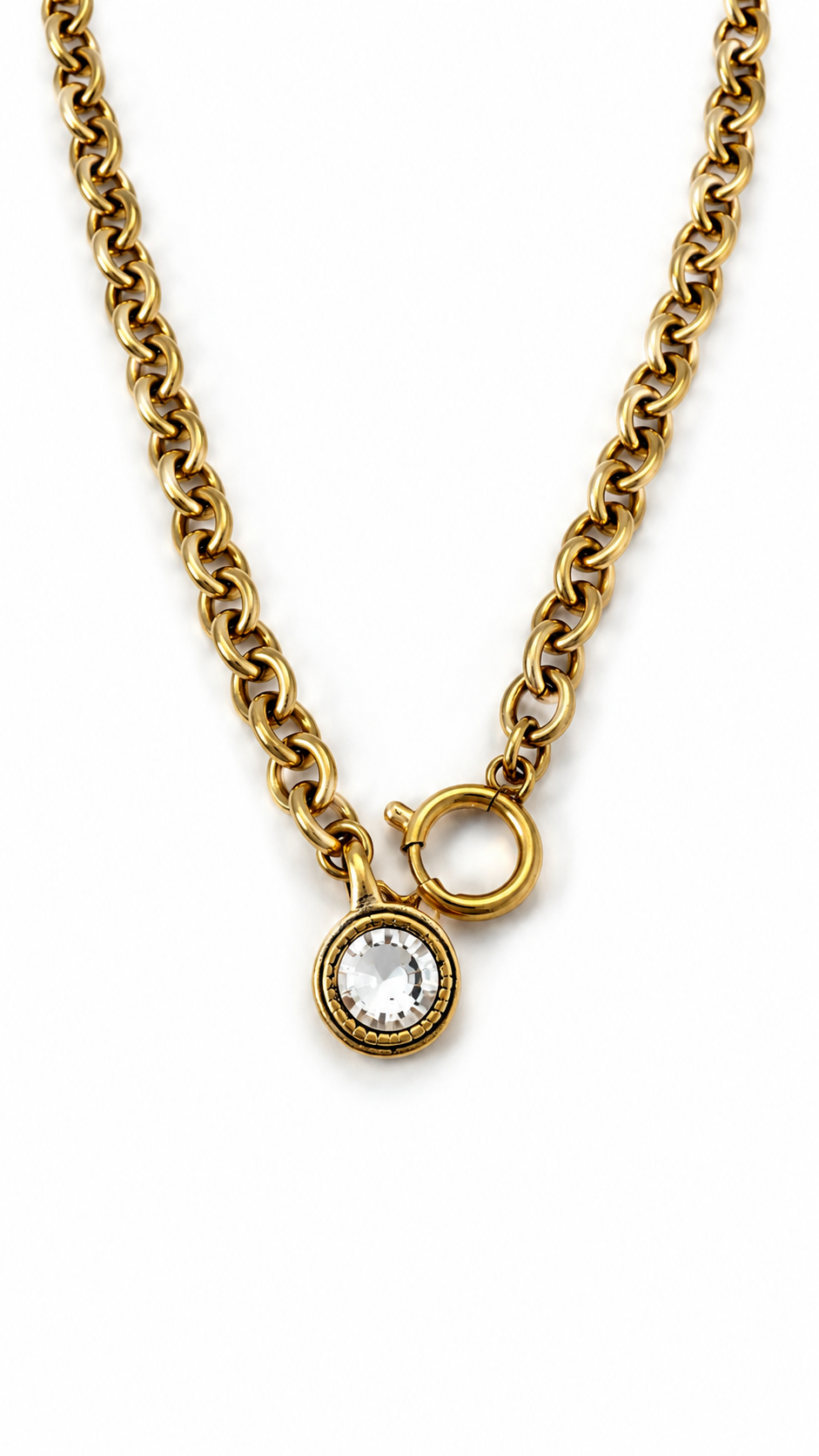 Golden Heirloom Drop Chain Necklace