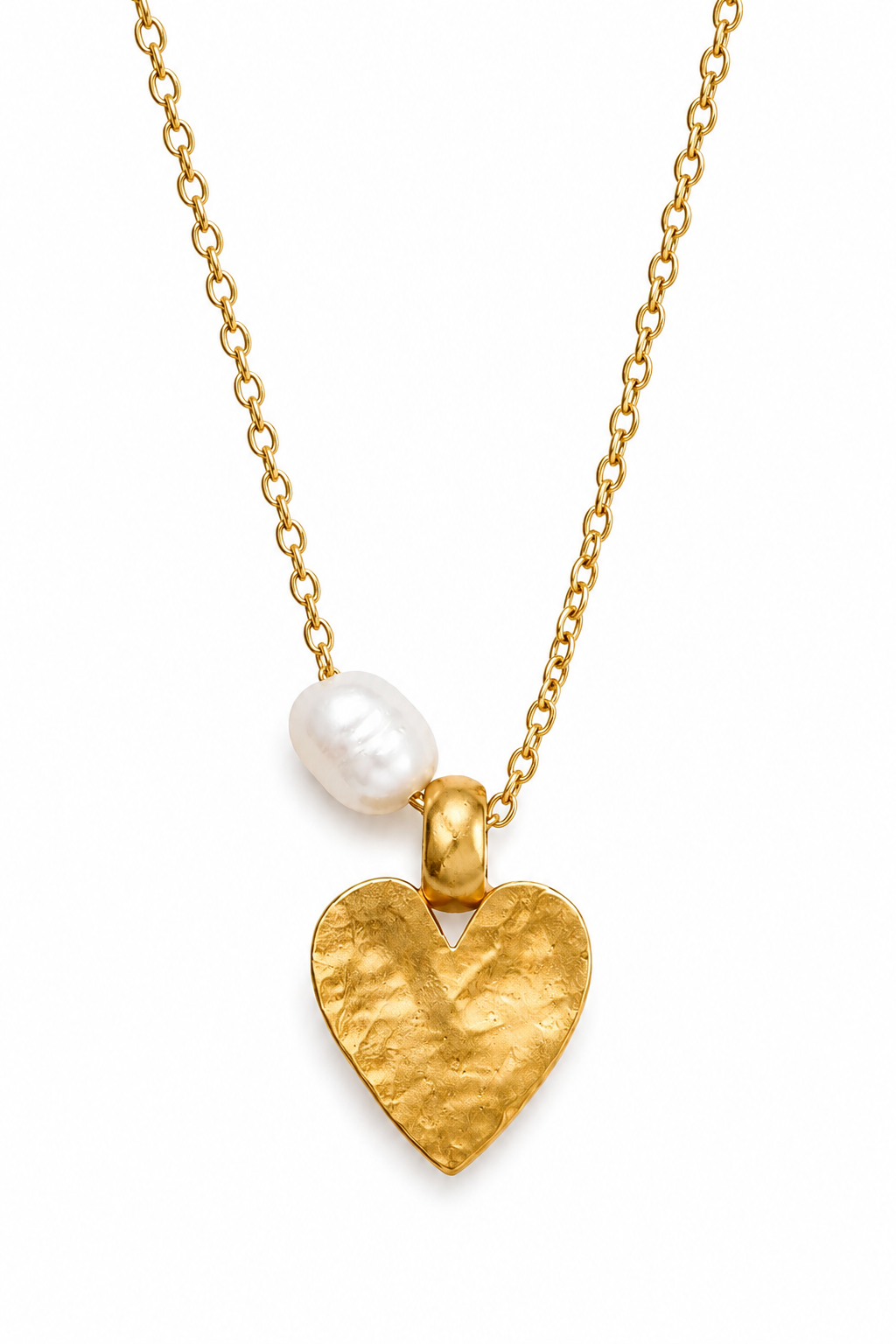 Solea Vintage Heart & Pearl Necklace