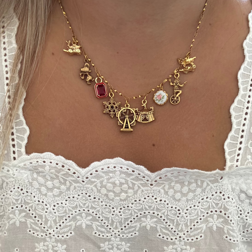 Model wearing the Kayla Necklace, showcasing its elegant and minimalistic appeal.