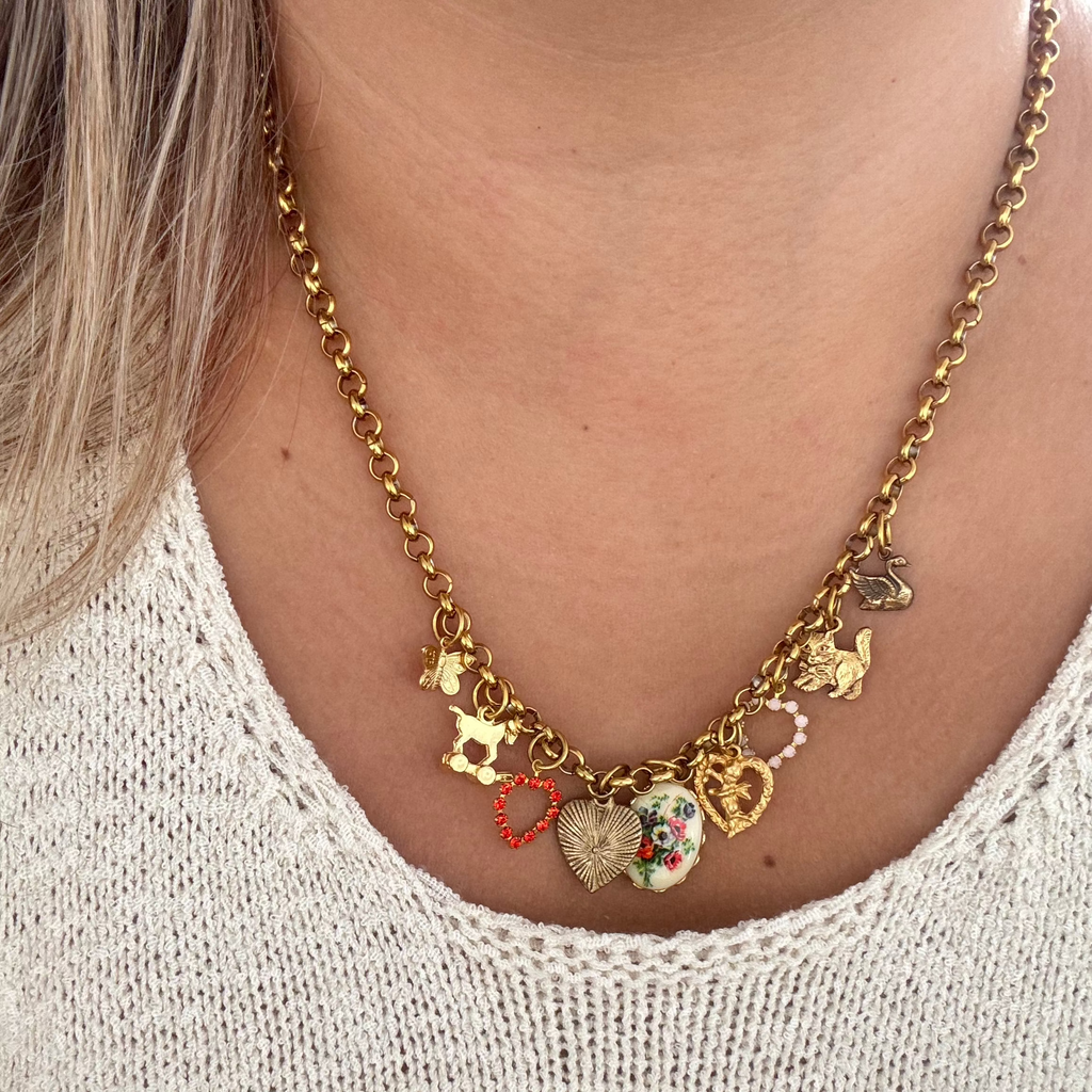 Model wearing the Maya Necklace, highlighting its elegant yet whimsical look.