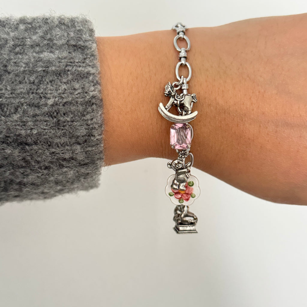 Styled shot of Olga Bracelet on model’s wrist
