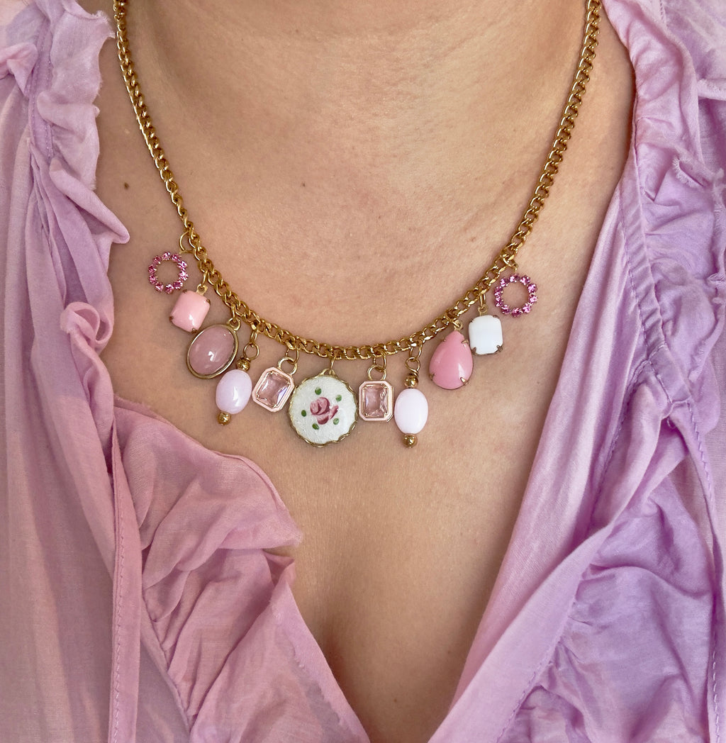 Model wearing the Layla Necklace, highlighting its elegant and feminine design.