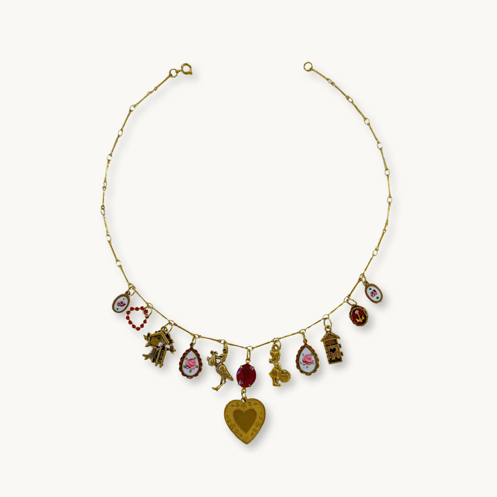 Flat-lay of the Imogen Necklace against a neutral background, showcasing its elegance.
